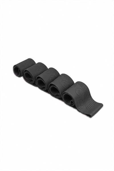 Gymo Pro Series Çantalı Direnç Bandı Fitness Pilates Esnetme Lastiği 5li Set Silikon Siyah