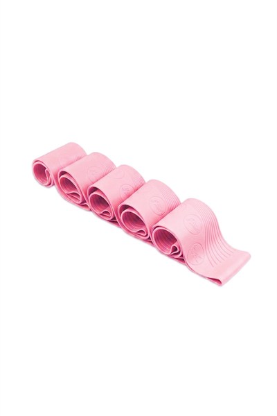 Gymo Pro Series Çantalı Direnç Bandı Fitness Pilates Esnetme Lastiği 5li Set Silikon Pembe