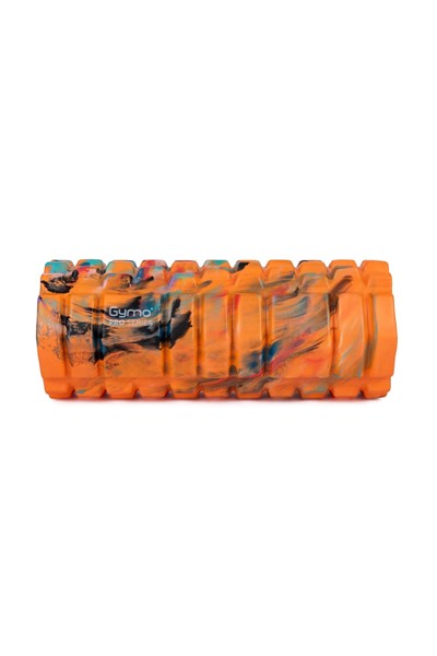 Gymo Pro Series Cloudy Marble Foam Roller Pilates Masaj Rulosu Turuncu