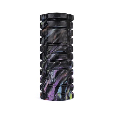 Gymo Pro Series Cloudy Marble Foam Roller Pilates Masaj Rulosu Siyah