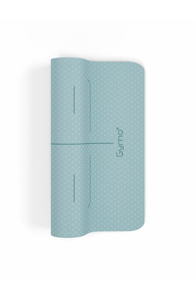 Gymo Pro Series Hizalamalı 6mm TPE Yoga Matı Pilates Minderi 183x66mm Nane Yeşili
