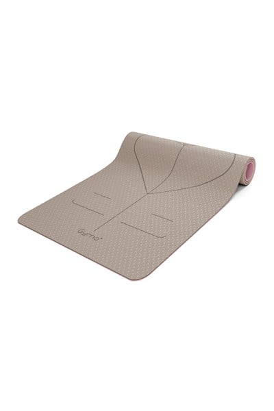 Gymo Pro Series Hizalamalı 6mm TPE Yoga Matı Pilates Minderi 183x66mm Toprak
