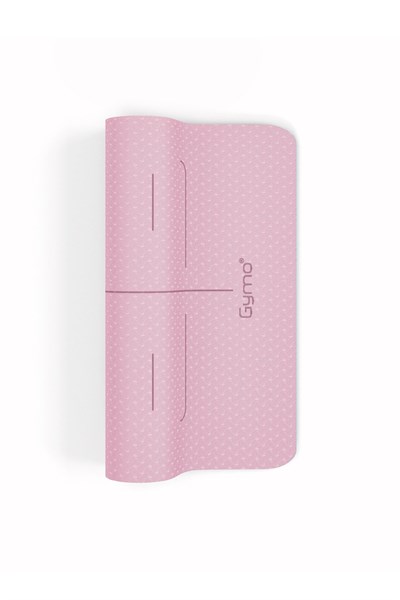 Gymo Pro Series Hizalamalı 6mm TPE Yoga Matı Pilates Minderi 183x66mm Pembe