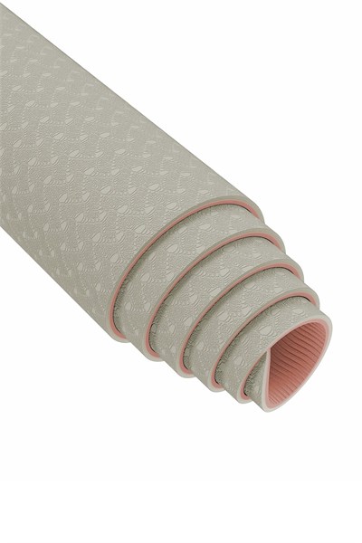 Gymo Pro Series Hizalamalı 6mm TPE Yoga Matı Pilates Minderi 183x66mm Bej