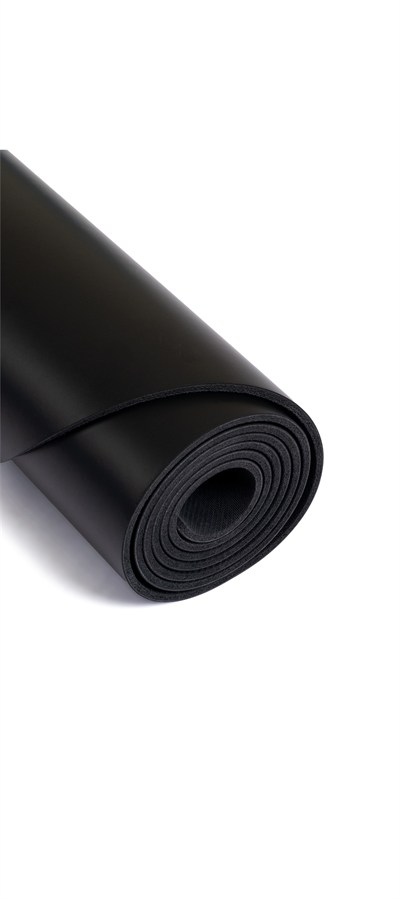 Gymo Pu-Rubber Kaydırmaz Kauçuk Yoga Pilates Matı 5mm Siyah