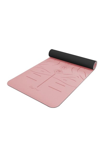 Gymo Sembol Hizalamalı 6mm TPE Yoga Matı Pilates Minderi Scarlet