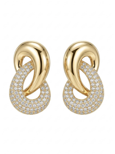 Özel Günlerin Vazgeçilmezi: Taşlı Gold Küpe Modeli