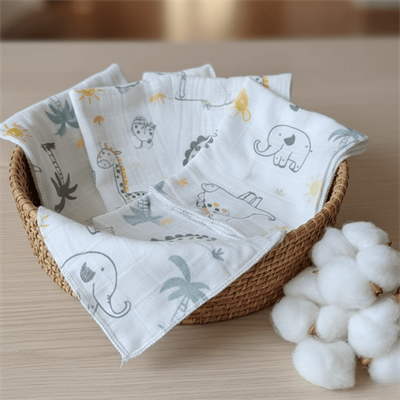 %100 Pamuk Müslin Ağız Mendili 5li Paket