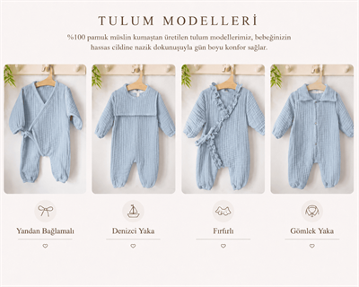 6 Parça Müslin Set – İsme Özel Nakışlı | Hastane Çıkışı, Yenidoğan Hediyesi, %100 Pamuk