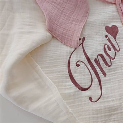 Kişiye Özel Nakışlı Pembe 6lı Müslin Bebek Seti – Hastane Çıkışı