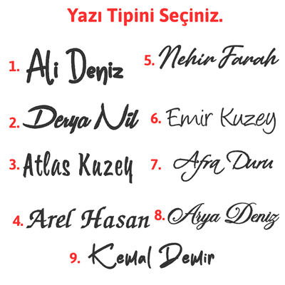 Müslin Puset Örtüsü – İsme Özel, %100 Pamuk