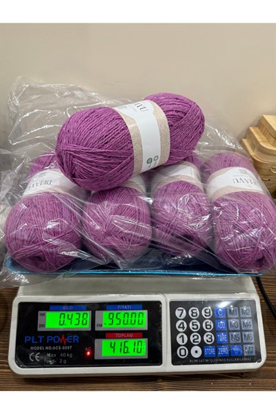 Etrofil reborn yünlü ihraç ip(438 gram) leylak