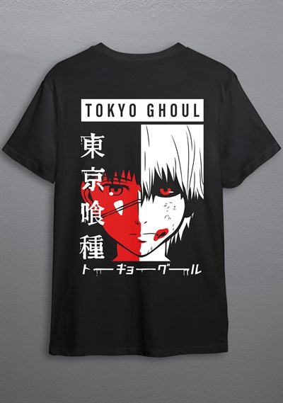 Tokyo Ghoul – Kaneki Ken Maske ve Karanlık Anime Tişörtü (Unisex)