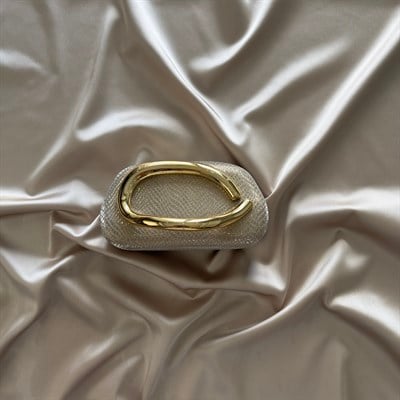 Babil Model Altın Abiye El Ve Omuz Çantası 