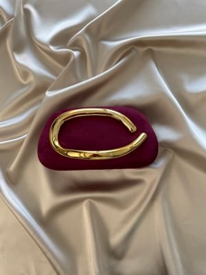 Babil Model Bordo  Süet Abiye El Ve Omuz Çantası 