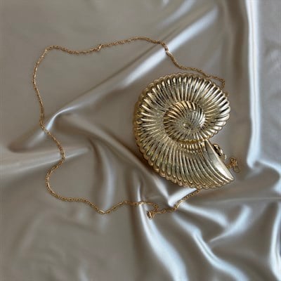 Gold Kadın Nautilus Model Abiye Çanta