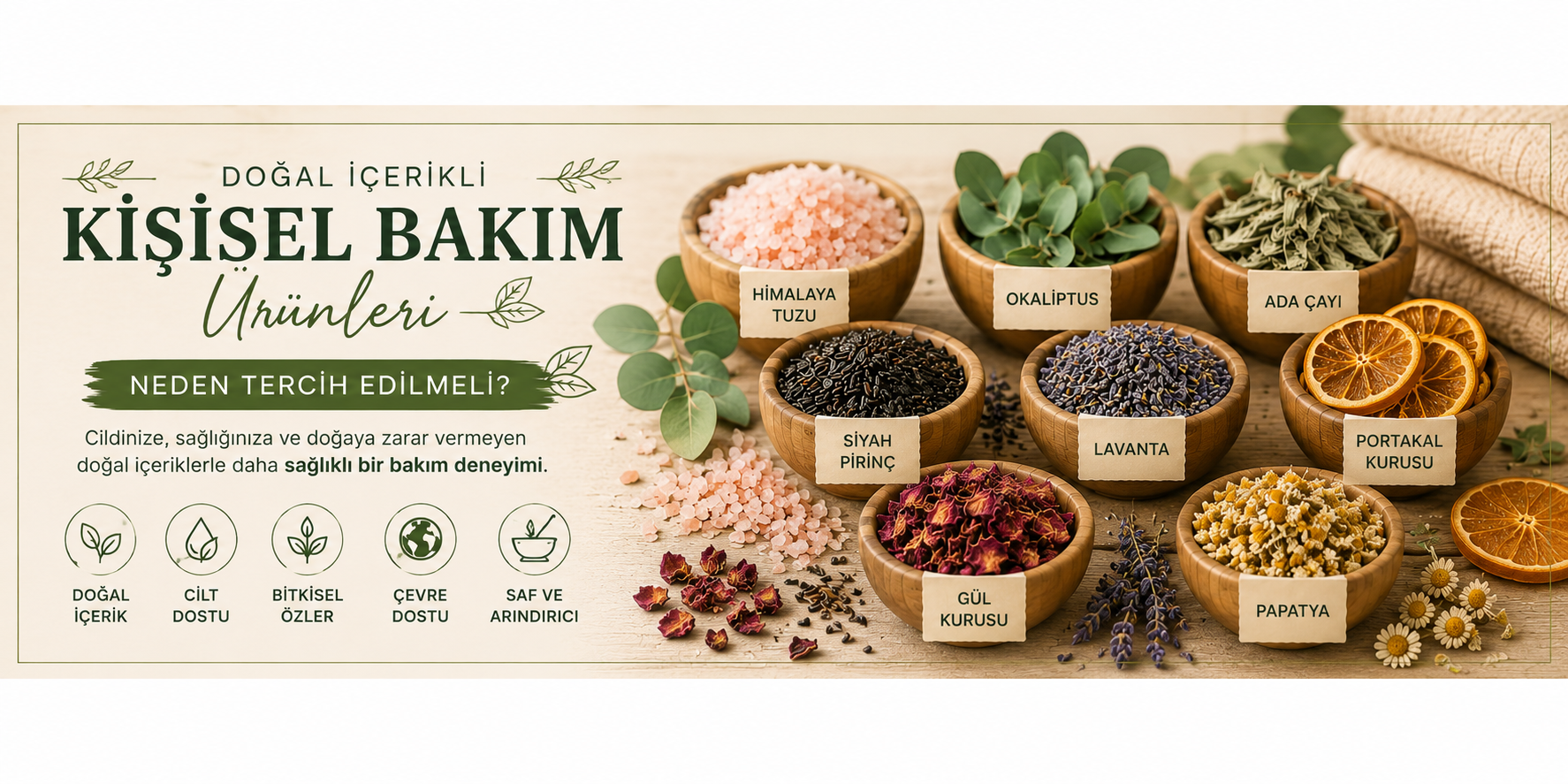 doğal içerikler,kişisel bakım,temizlik ürünleri