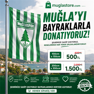 MUĞLASPOR BAYRAĞI 100X150CM