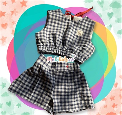 Petite Bow Gingham Takım