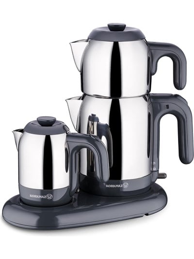 KORKMAZ A353-09 MIA CAY KAHVE MAKINESI INOX-ANTRASIT