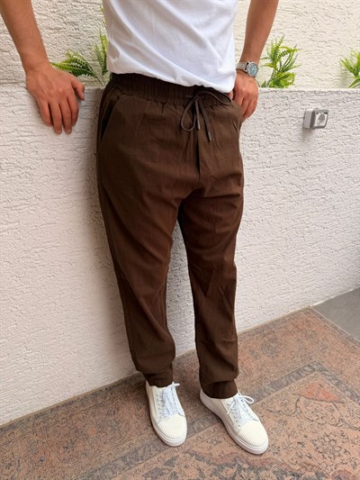 KAHVERENGİ MARRAKECH BAGGY MÜSLİN PANTOLON