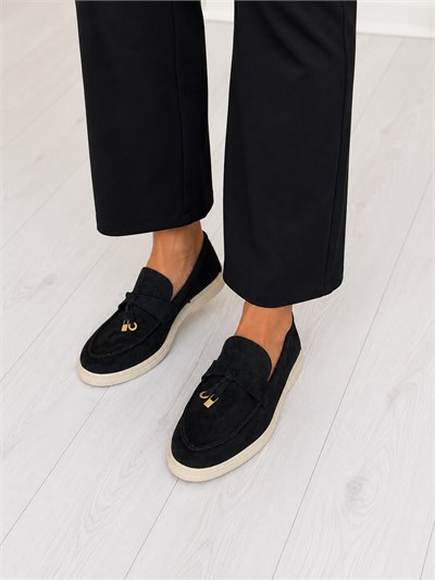 Siyah Aksesuarlı Loafer