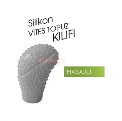 Vites Topuzu Kılıfı Silikon Yuvarlak Masajlı Gri Gri