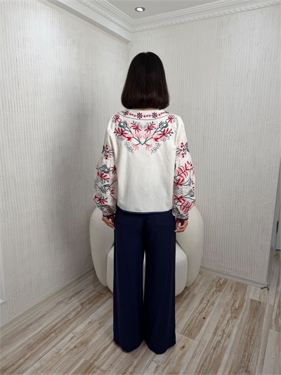 Bağcık Detaylı Bol Paça Pantolon - LACİ