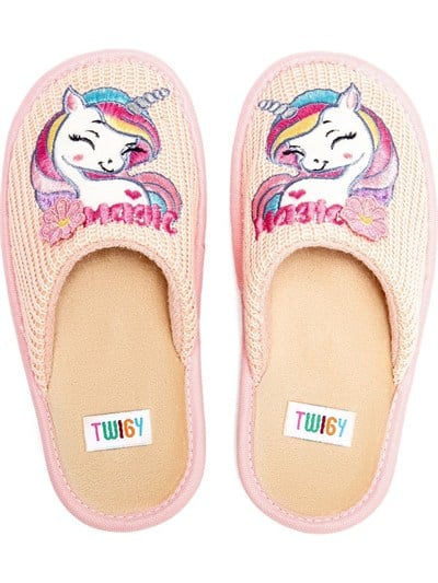 Twigy Unicorn Çocuk Ev Terliği Pembe 30/35
