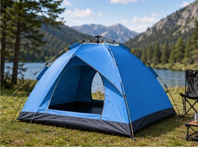 Nexora Suya Dayanıklı Kamp Çadırı Kubbe Tipi 2-4 Kişilik Mavi Outdoor Çadır