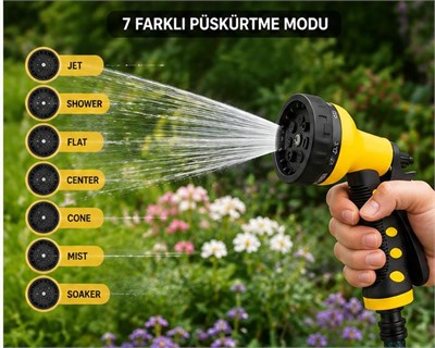 Sulama Tabancası | Ayarlanabilir Bahçe Hortumu Su Püskürtücü