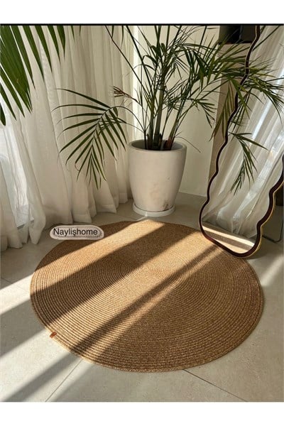 Jüt Hasır Gri Salon Mutfak Koridor Kilim Paspas Çeyizlik Hediyelik