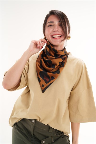 Leopar Desenli Fular