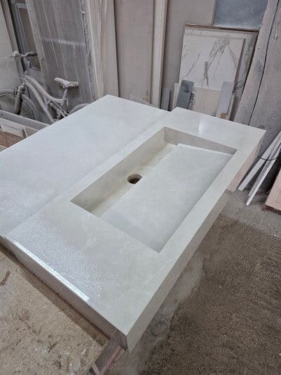 Arctic Pearl Yan Tezgâhlı Porselen Lavabo - AC26011