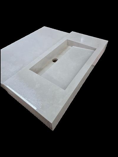 Arctic Pearl Yan Tezgâhlı Porselen Lavabo - AC26011