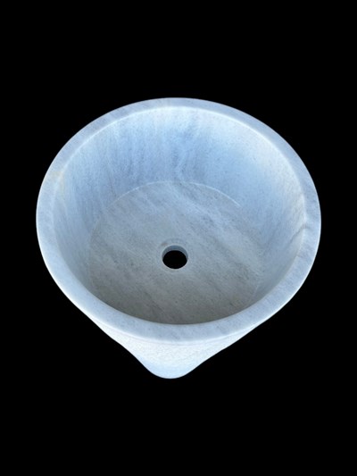Bianco Carrara Ayaklı Mermer Lavabo - AMSK26020