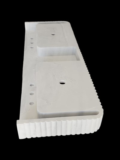 Bianco Carrara Çiftlik Tipi Mermer Evye - AMSK26004