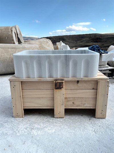 Bianco Carrara Mermer Mutfak Evyesi - AMKC26001