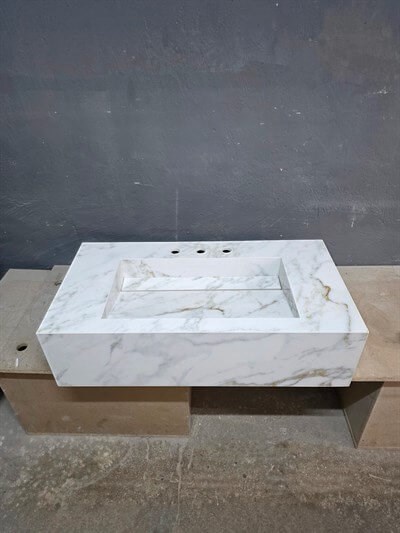 Calacatta Gold Görünümlü Porselen Lavabo - AC26020