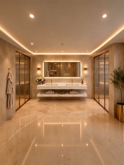 Çift Hazneli Porselen Lavabo - ACDS26001