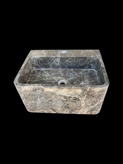 Dark Emperador Duvar Tipi Mermer Lavabo - AMSK26017