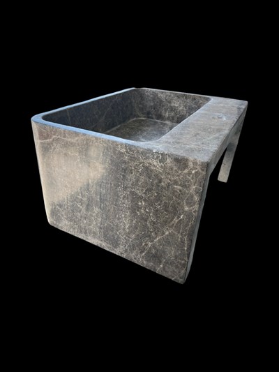 Dark Emperador Duvar Tipi Mermer Lavabo - AMSK26017
