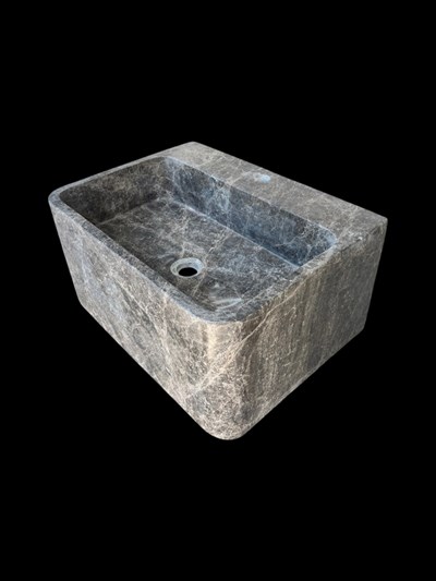 Dark Emperador Duvar Tipi Mermer Lavabo - AMSK26017