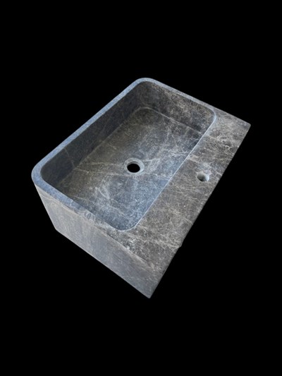Dark Emperador Duvar Tipi Mermer Lavabo - AMSK26017