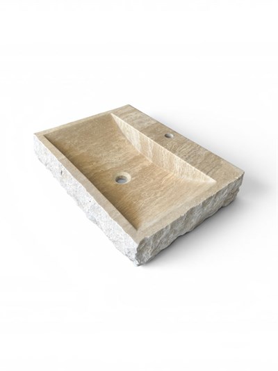 Doğal Traverten Duvar Tipi Lavabo - AMSK26007