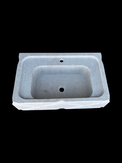Doğal Traverten Geometrik Duvar Tipi Lavabo - AMSK26012