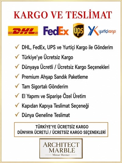 Doğal Traverten Raflı Duvar Tipi Lavabo - AMSK26021