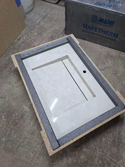 Fildişi Taş Görünümlü Porselen Lavabo - AC26010