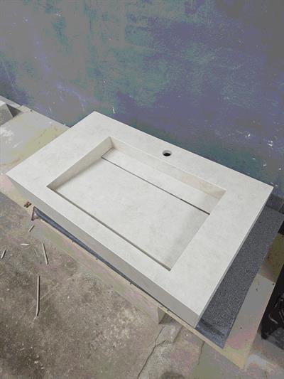 Fildişi Taş Görünümlü Porselen Lavabo - AC26010