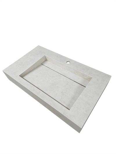 Fildişi Taş Görünümlü Porselen Lavabo - AC26010
